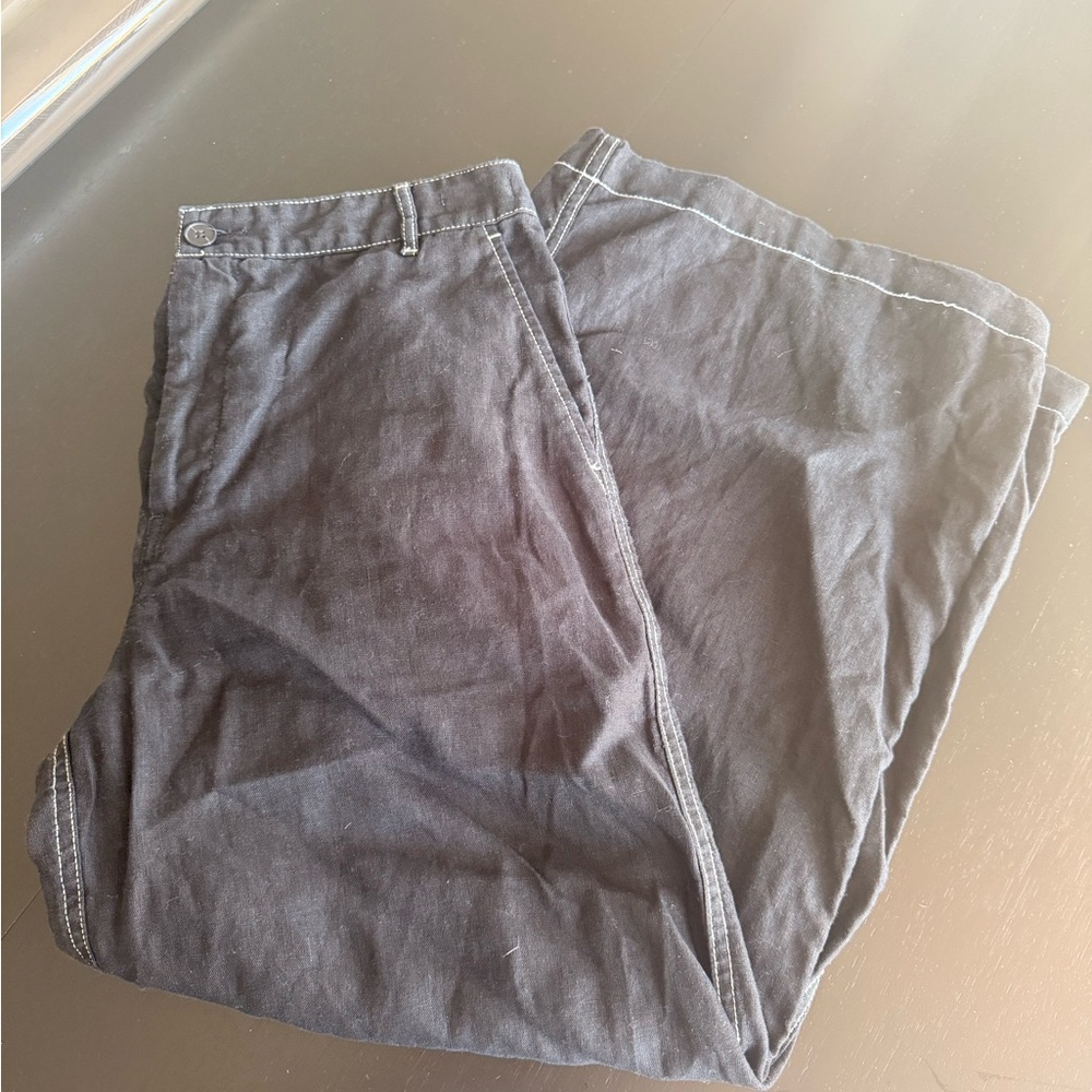 Madewell The Zoe Relaxed Wide Pant in 100% Linen - Picture 2 of 7